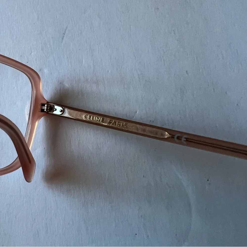 CELINE CL500761 074 SQUARE EYEGLASS FRAMES PINK/BLUSH  NEW